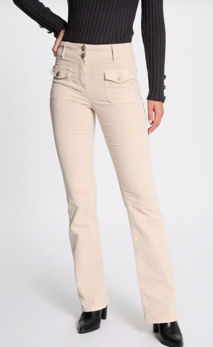 Morgan Babyrib  flared crème