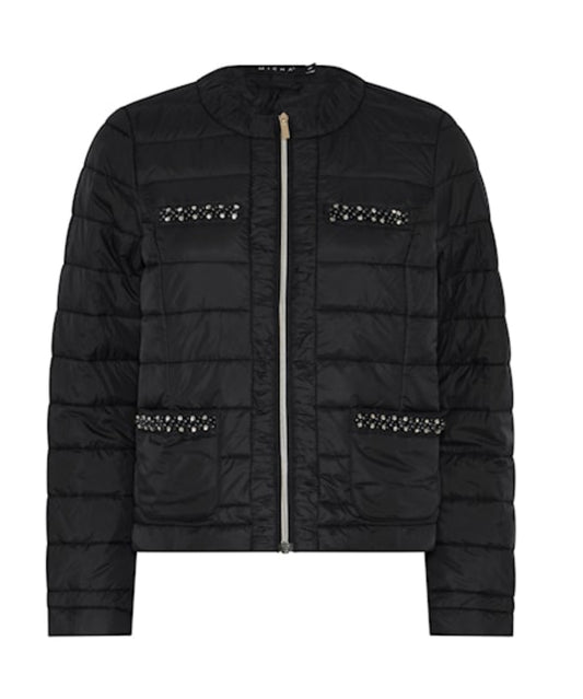 Micha gewatteerd jasje black met strass details