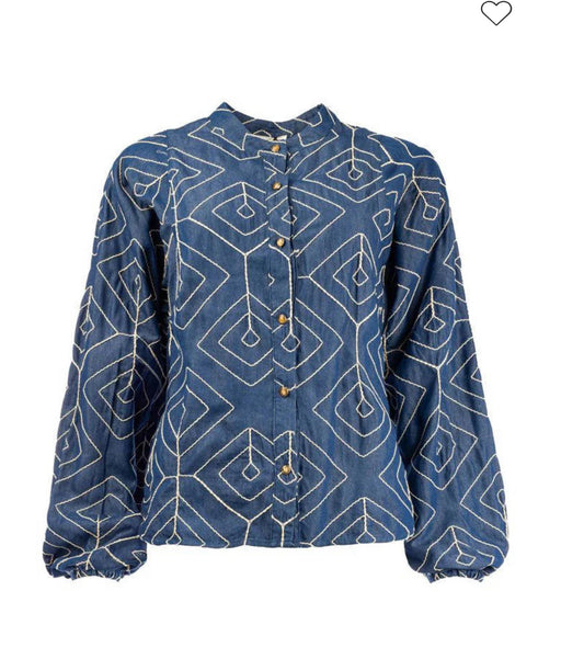 Icnk blouse jeans / borduur