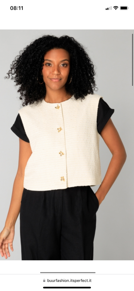 Yest hes / gilet Chanel look met aparte gouden knopen