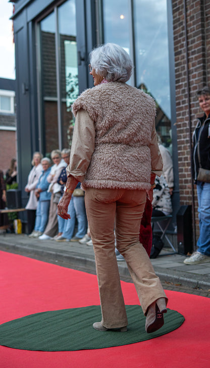 Ivy Beau bont gilet zand