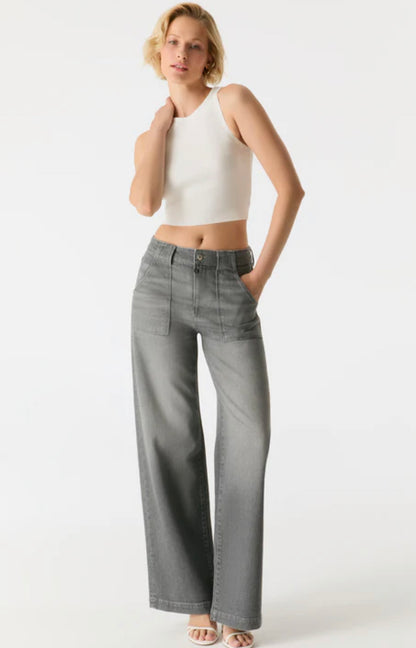 COJ wide leg jeans Lulu grey