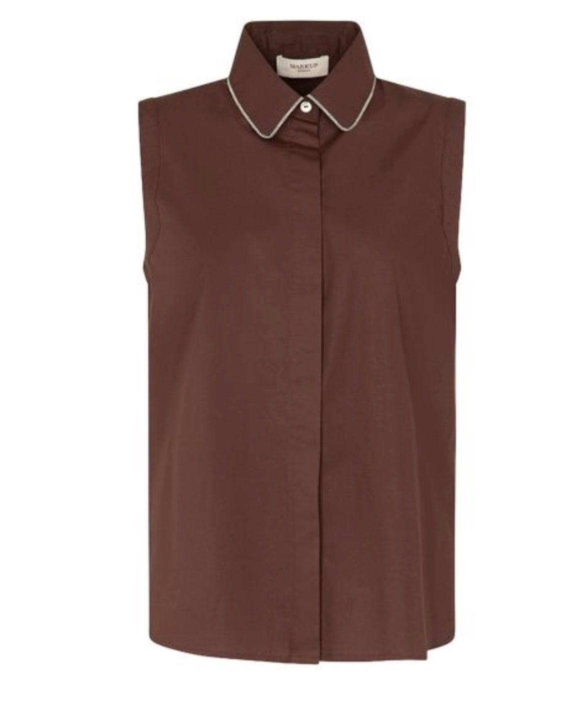 Mark up mouwloze blouse bruin
