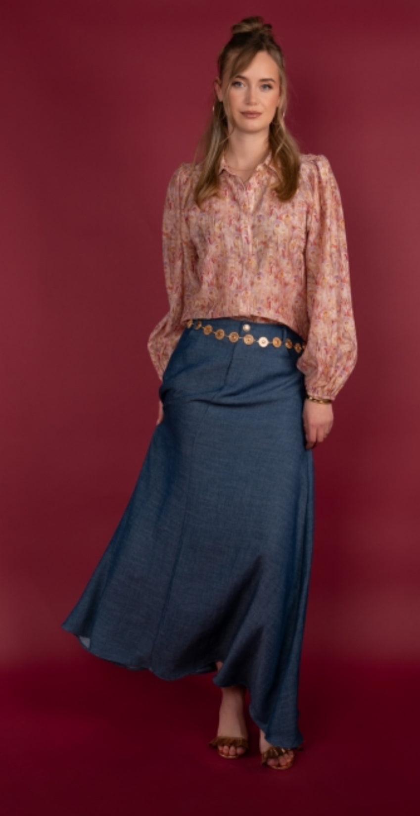 Icnk denim rok incl riem