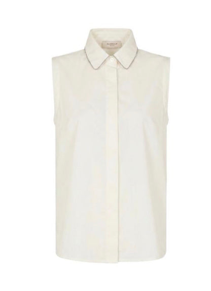 Mark up mouwloze blouse wit
