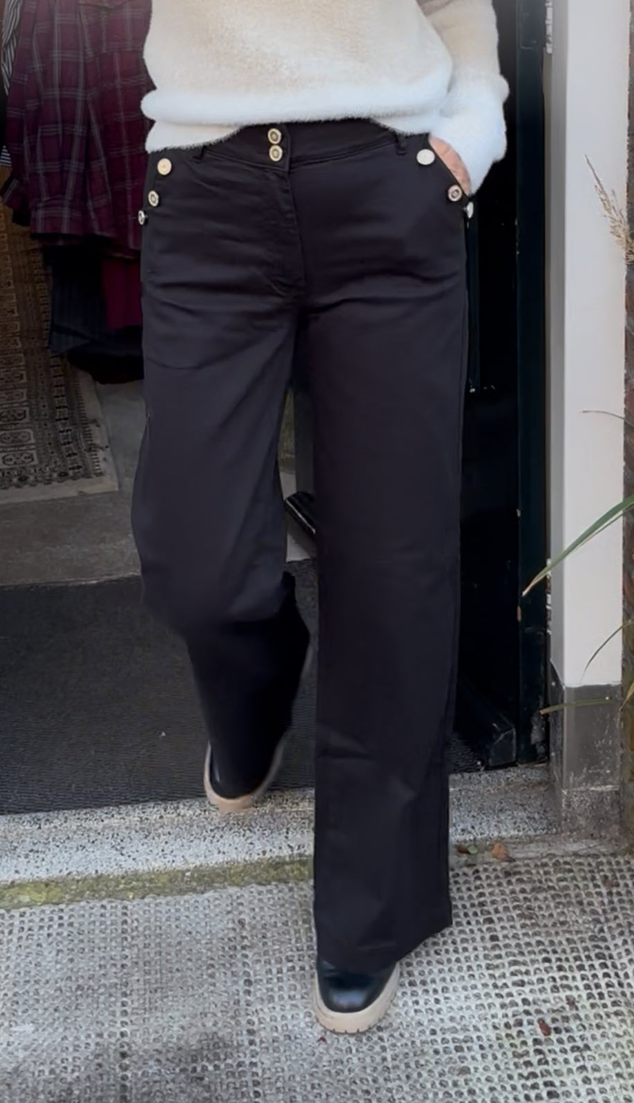 Zizo broek gouden knopen