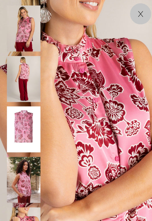 Ivy Beau blouse mouwloos