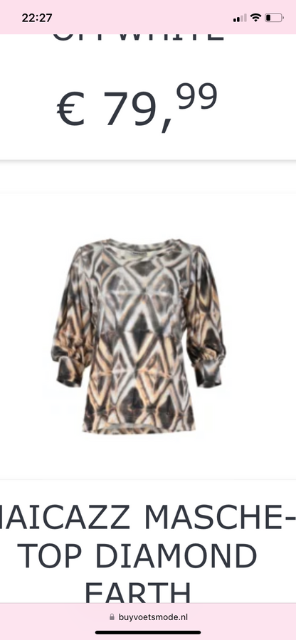 Maicazz top Masche diamond