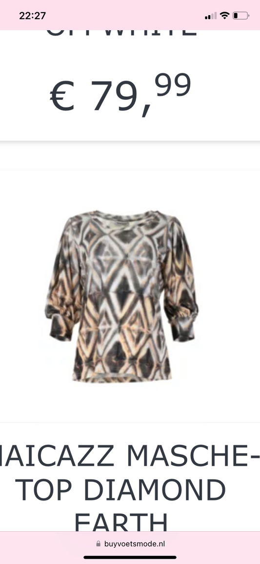 Maicazz top Masche diamond