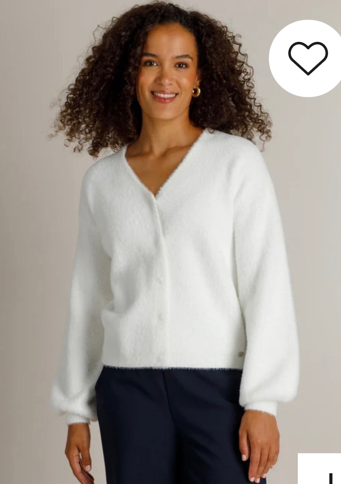 Ivy Beau zacht vest offwhite