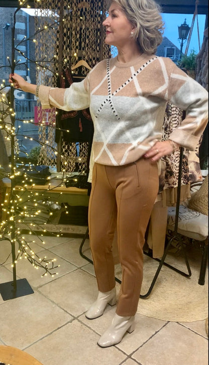 Micha basis broek cognac