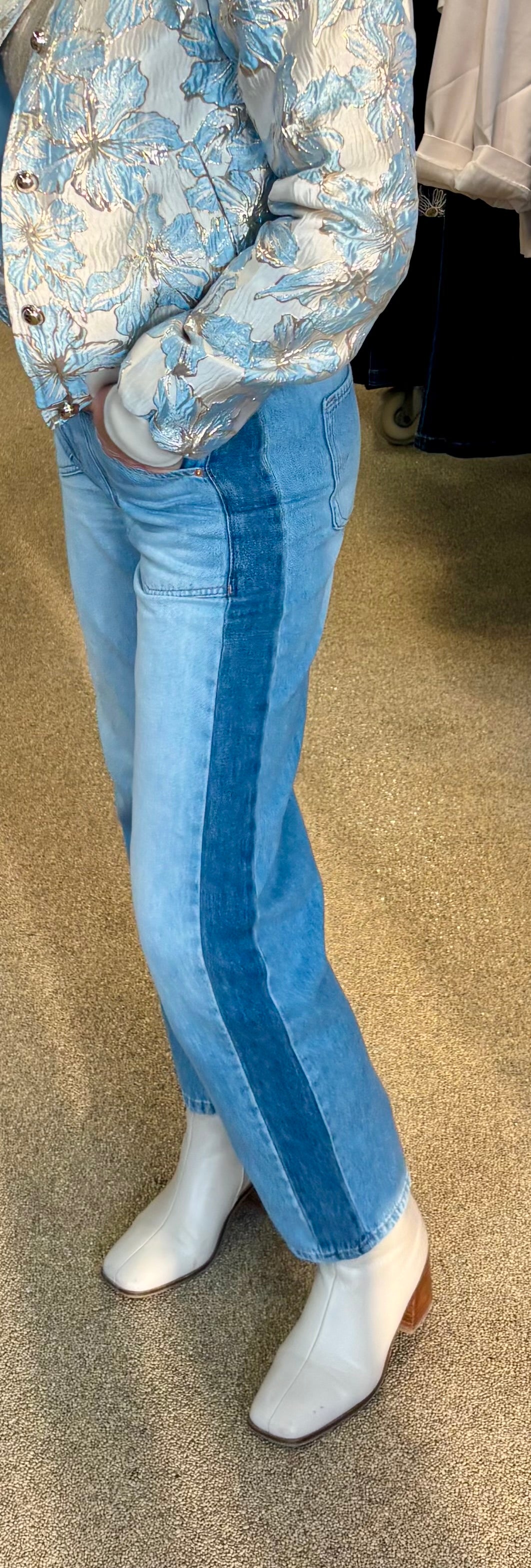 COJ jeans barrel contrast side