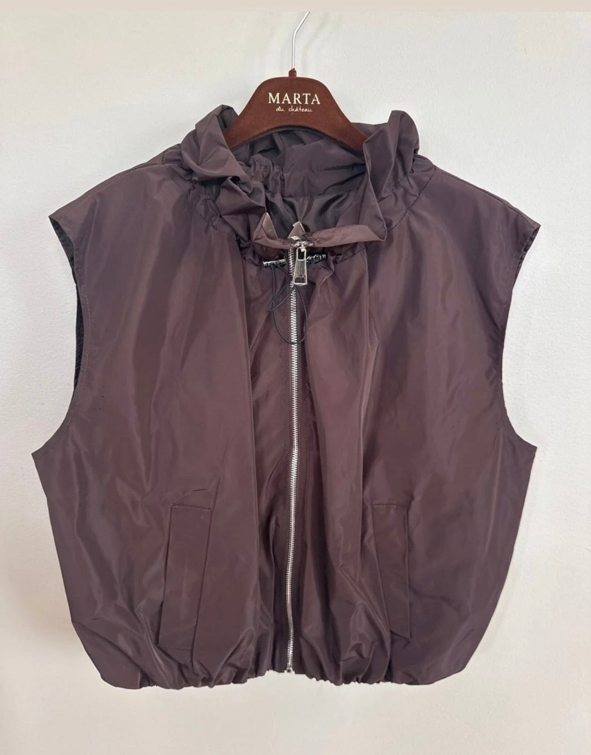 Bomber hes / mouwloos vest bruin