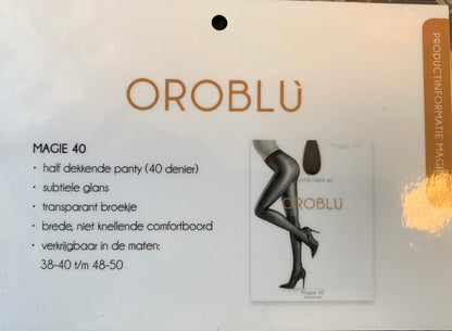 Oroblu panty’s 40 denier black/admiraal/Singapore